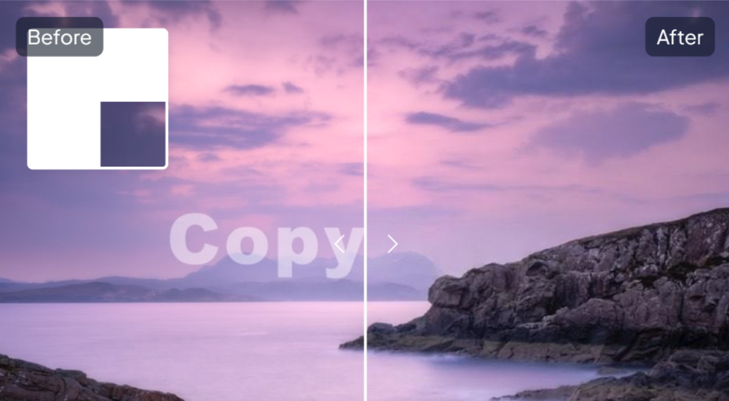 Pratinjau hasil Dewatermark.ai